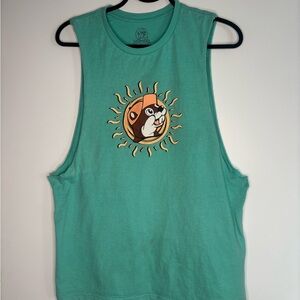 Mint Green Tank Top with BUCEES Design